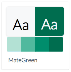 MatteGreen Color Palette for PowerApps